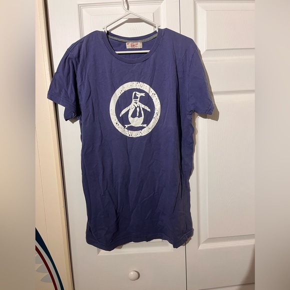 Original Penguin Indigo Crew Neck T-Shirt - Picture 1 of 4
